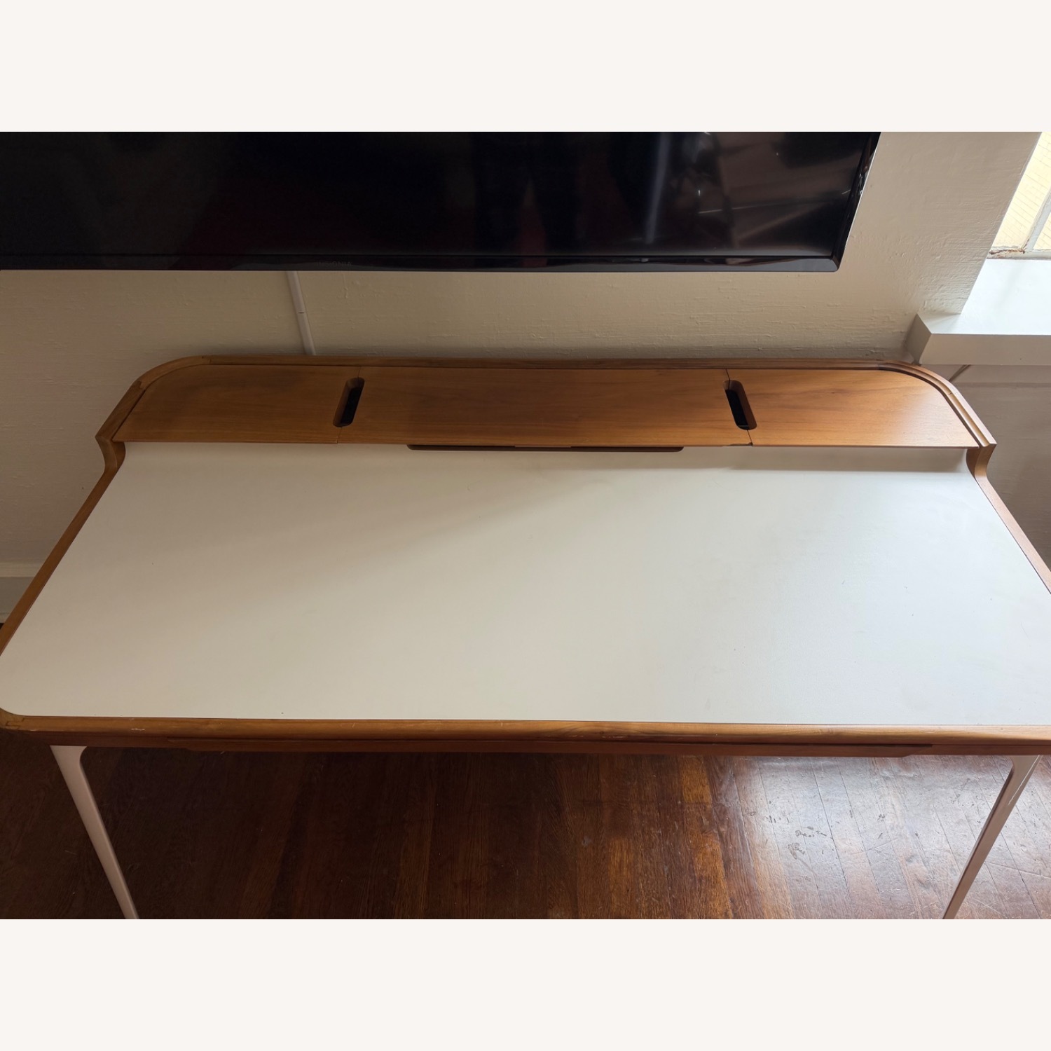 Herman Miller Airia White Metal Wood Desk - image-11
