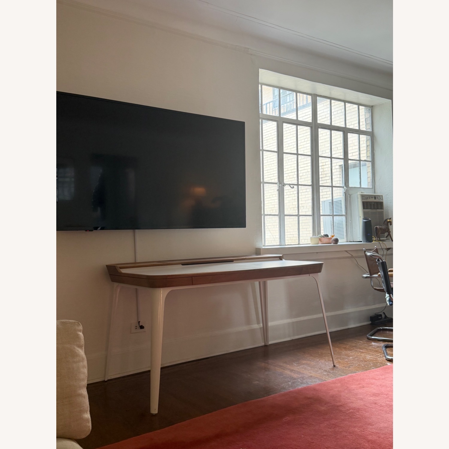 Herman Miller Airia White Metal Wood Desk - image-2