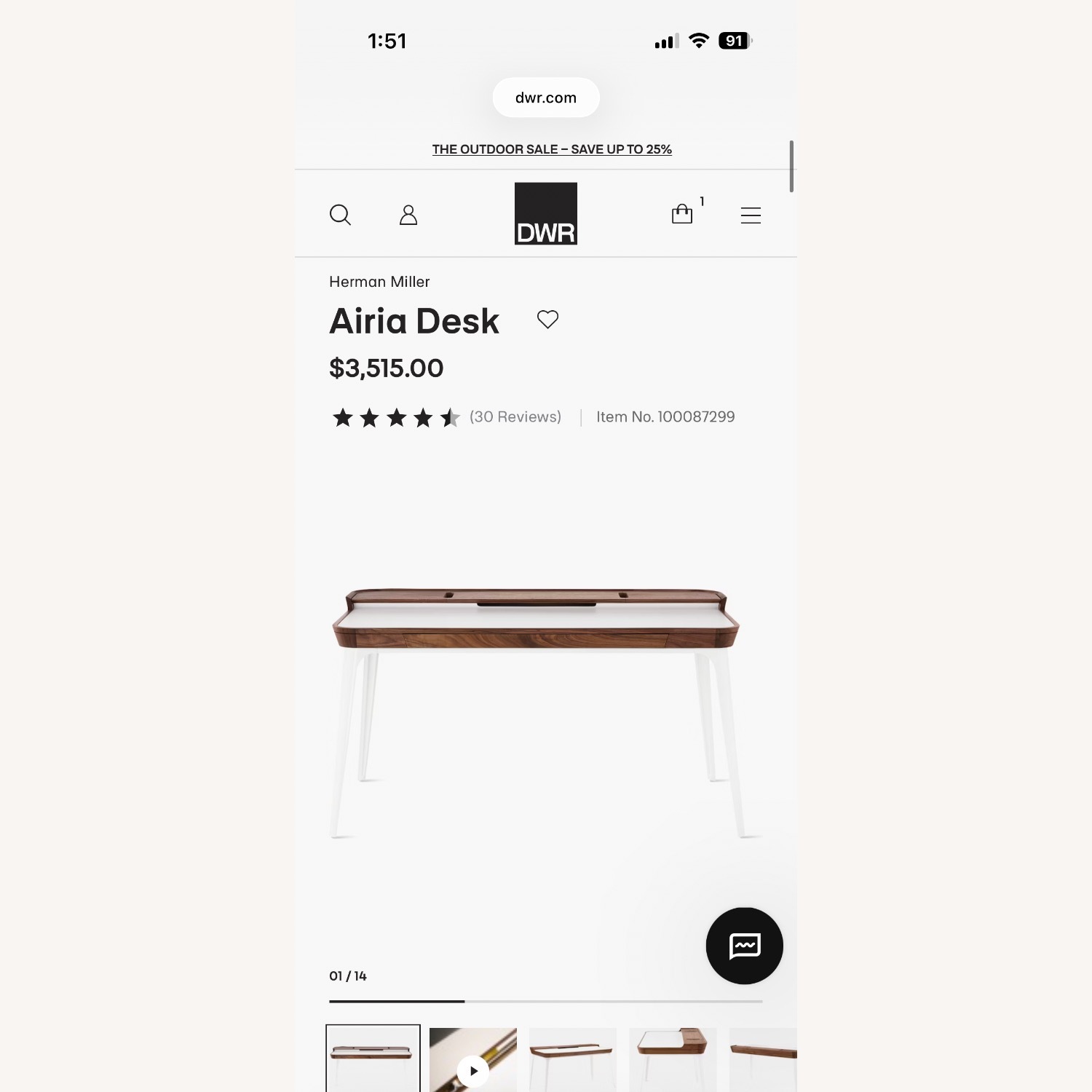 Herman Miller Airia White Metal Wood Desk - image-7