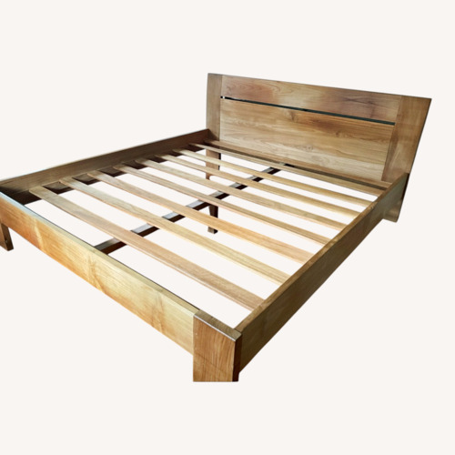 Used Handcrafted Artisan Solid Teak King Bed for sale on AptDeco