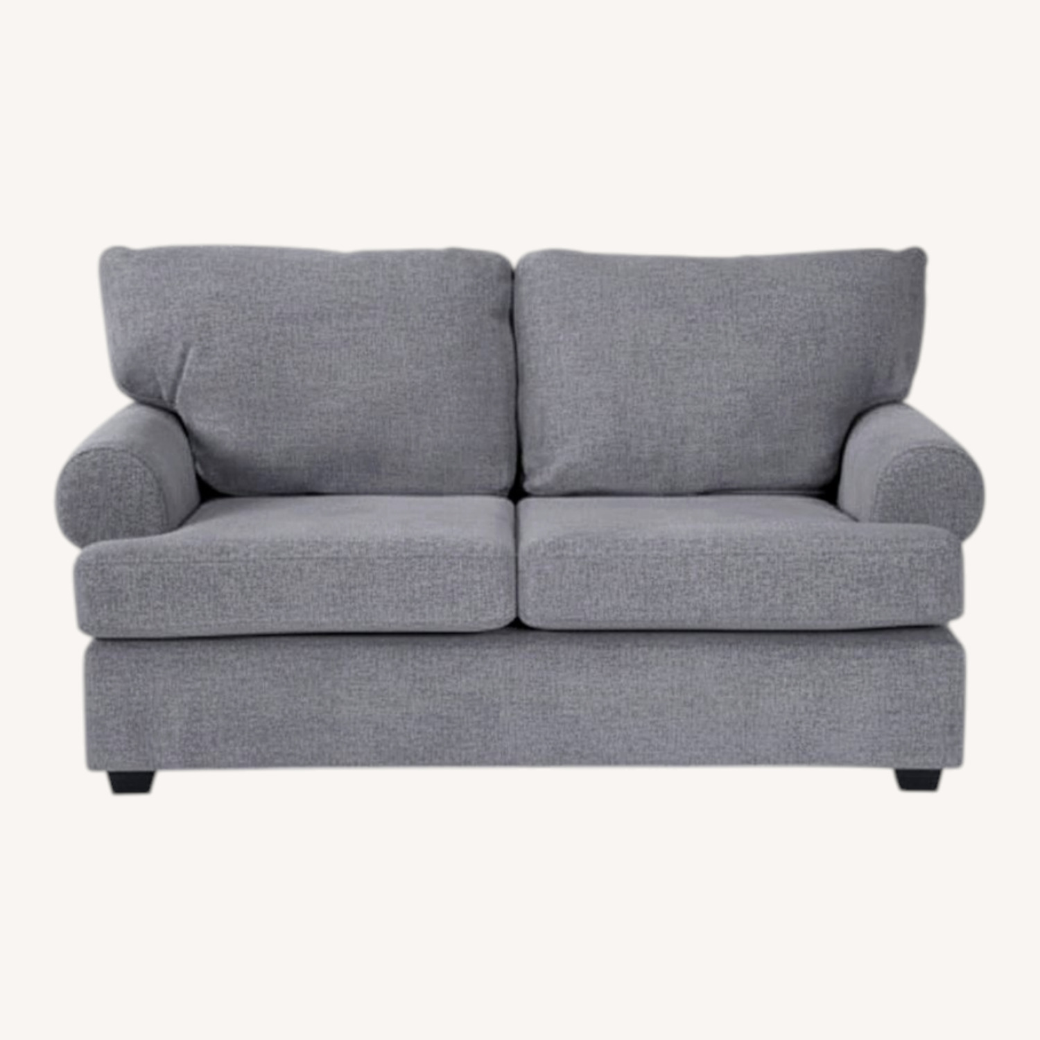 Dark Gray Fabric Loveseat - image-0