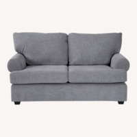 Dark Gray Fabric Loveseat