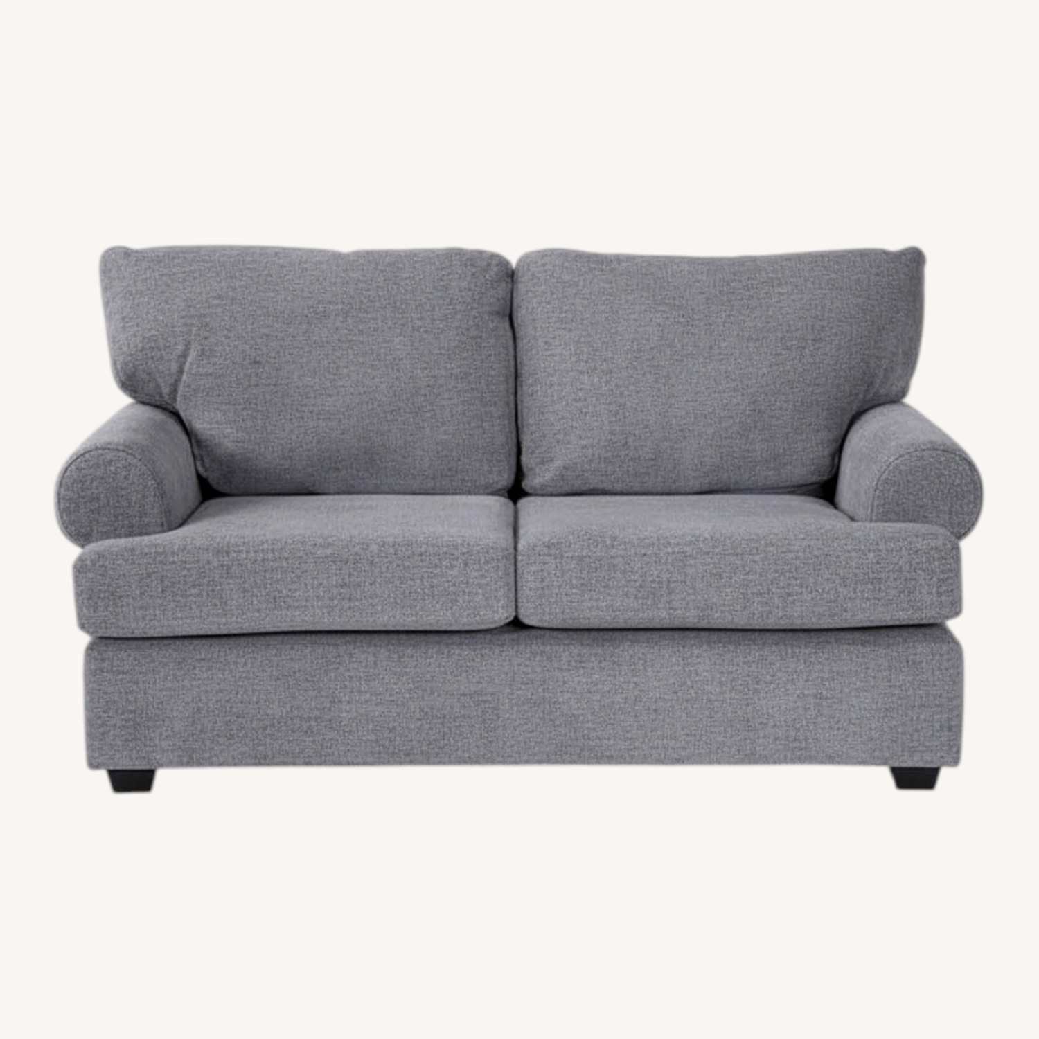 Dark Gray Fabric Loveseat - image-6
