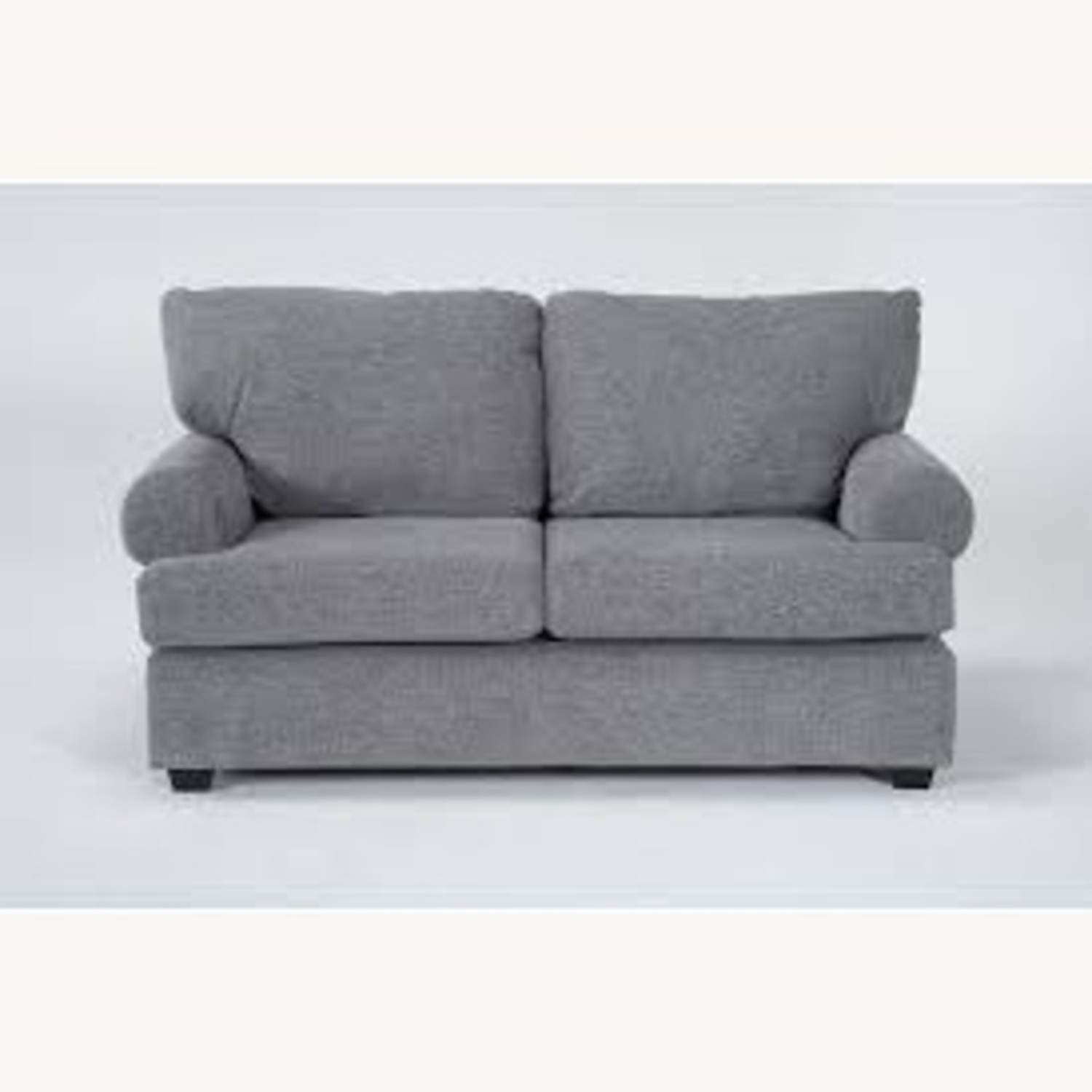 Dark Gray Fabric Loveseat - image-5