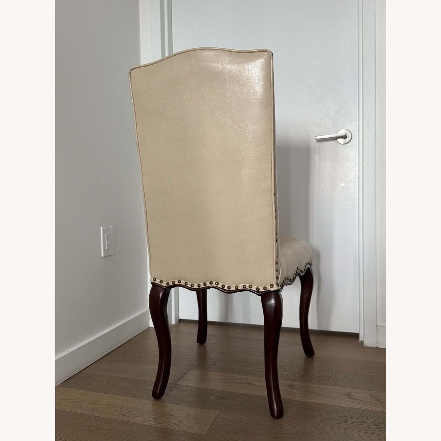 Natural Leather Accent Chair - image-4