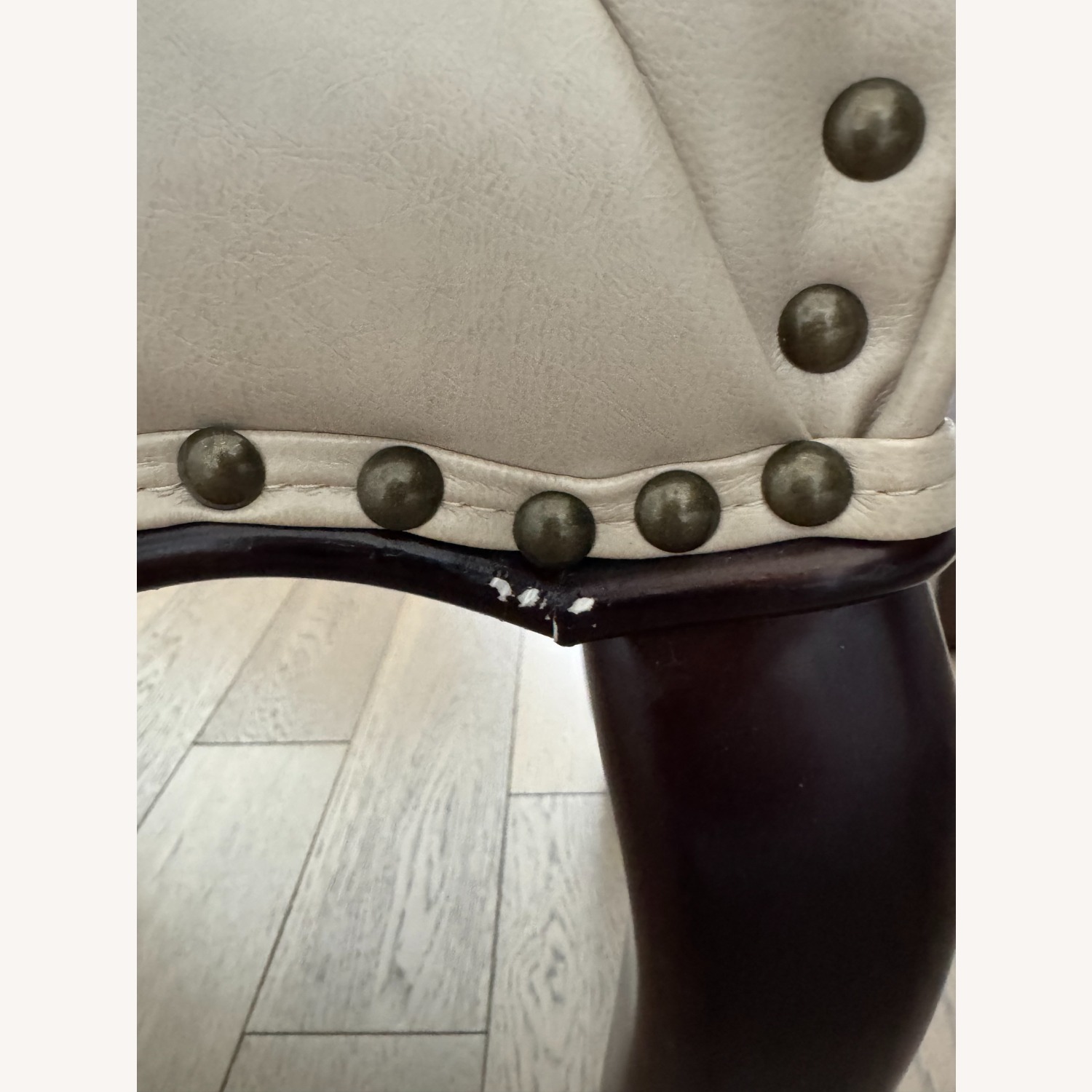 Natural Leather Accent Chair - image-10