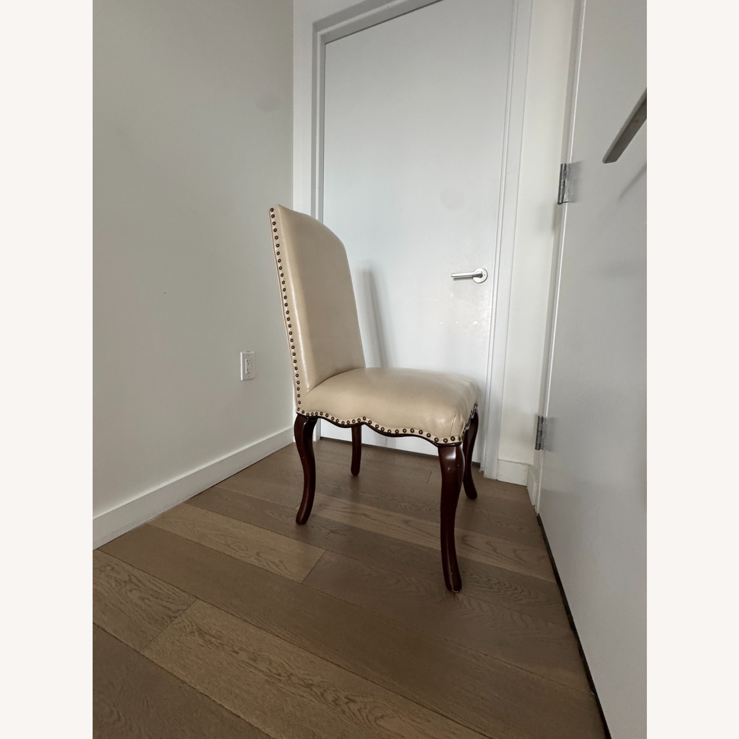 Natural Leather Accent Chair - image-2