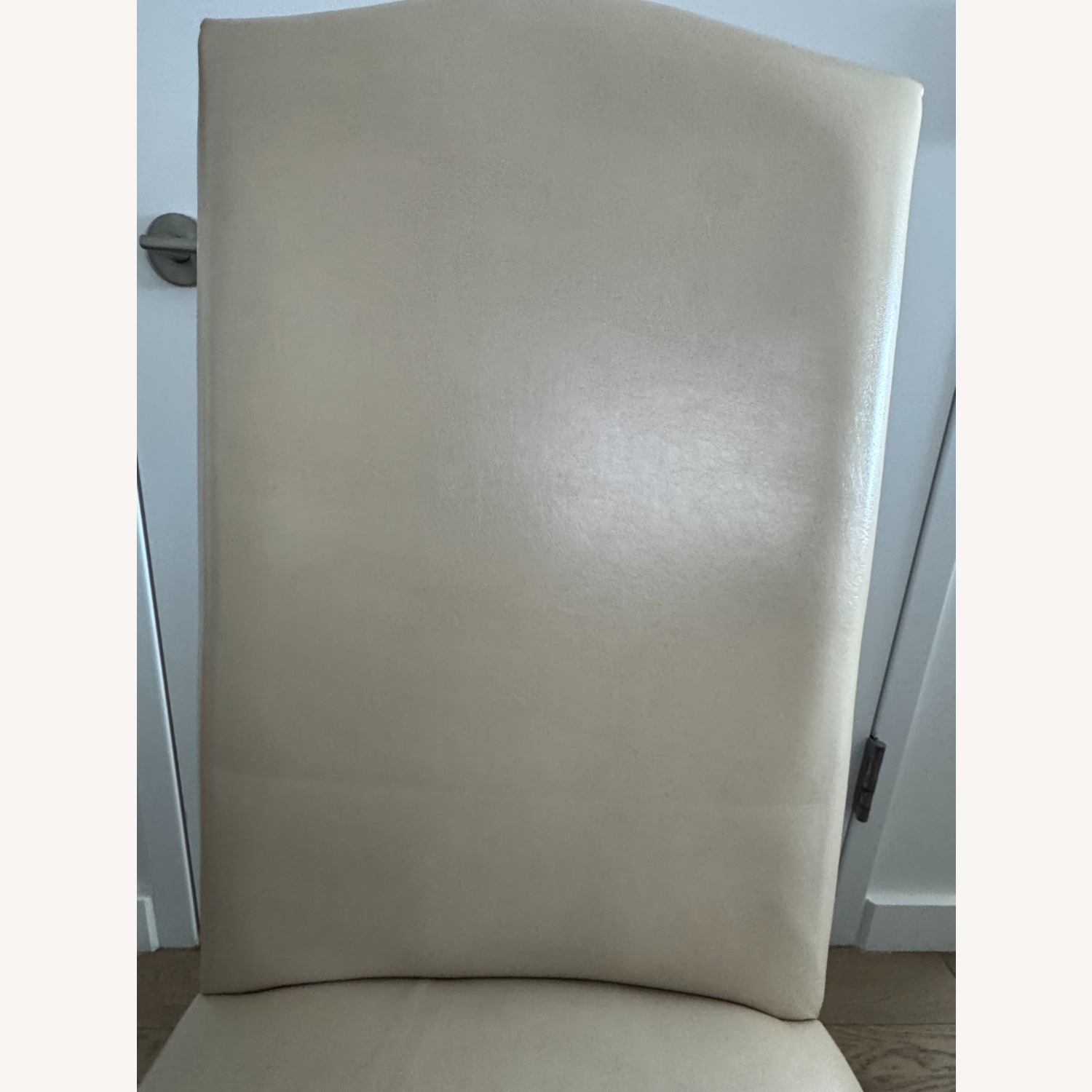 Natural Leather Accent Chair - image-9