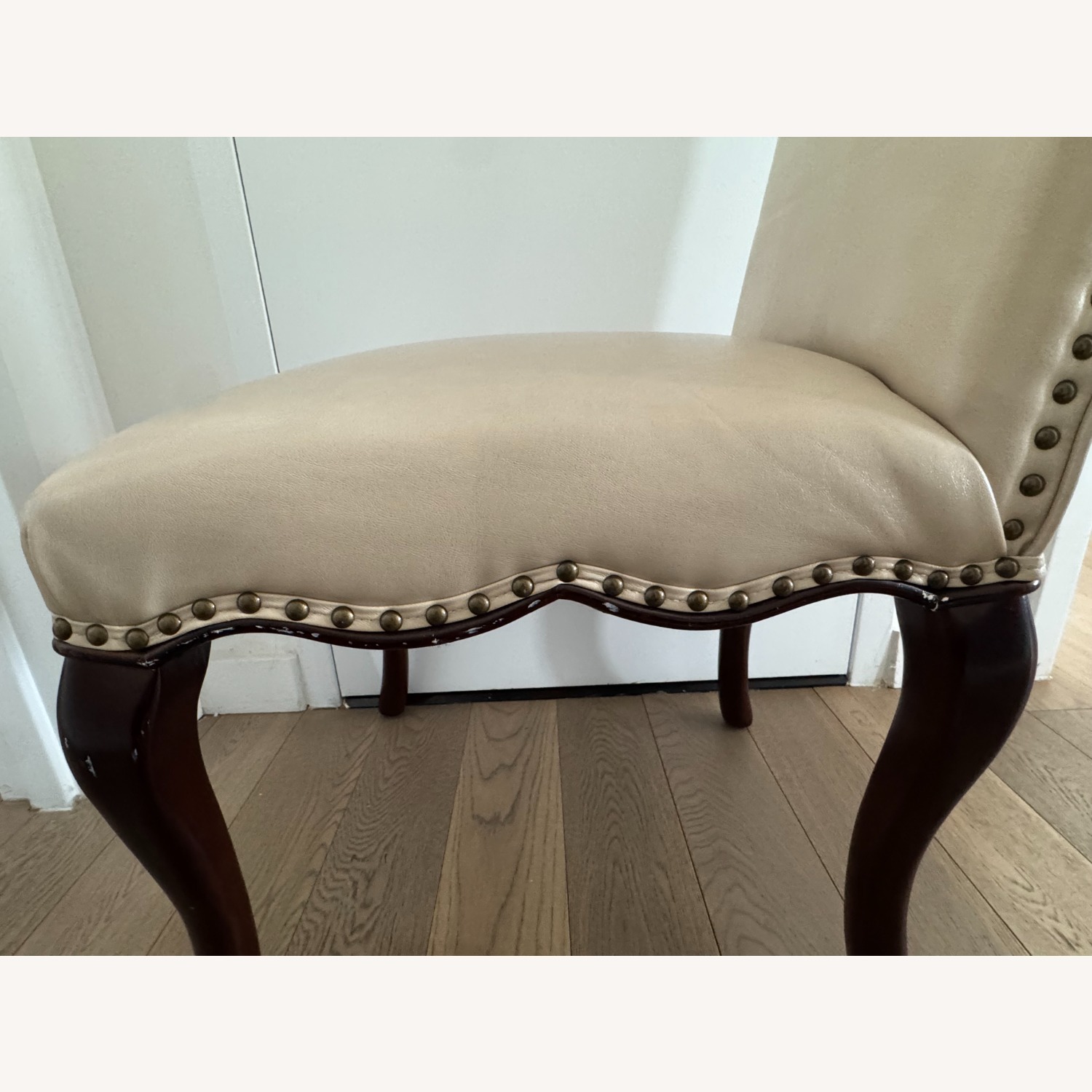 Natural Leather Accent Chair - image-12