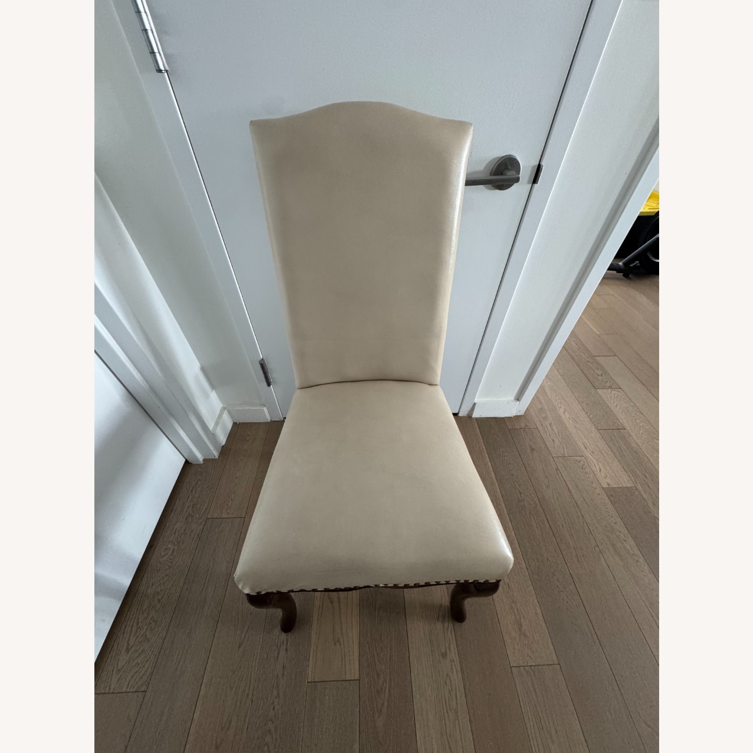 Natural Leather Accent Chair - image-5