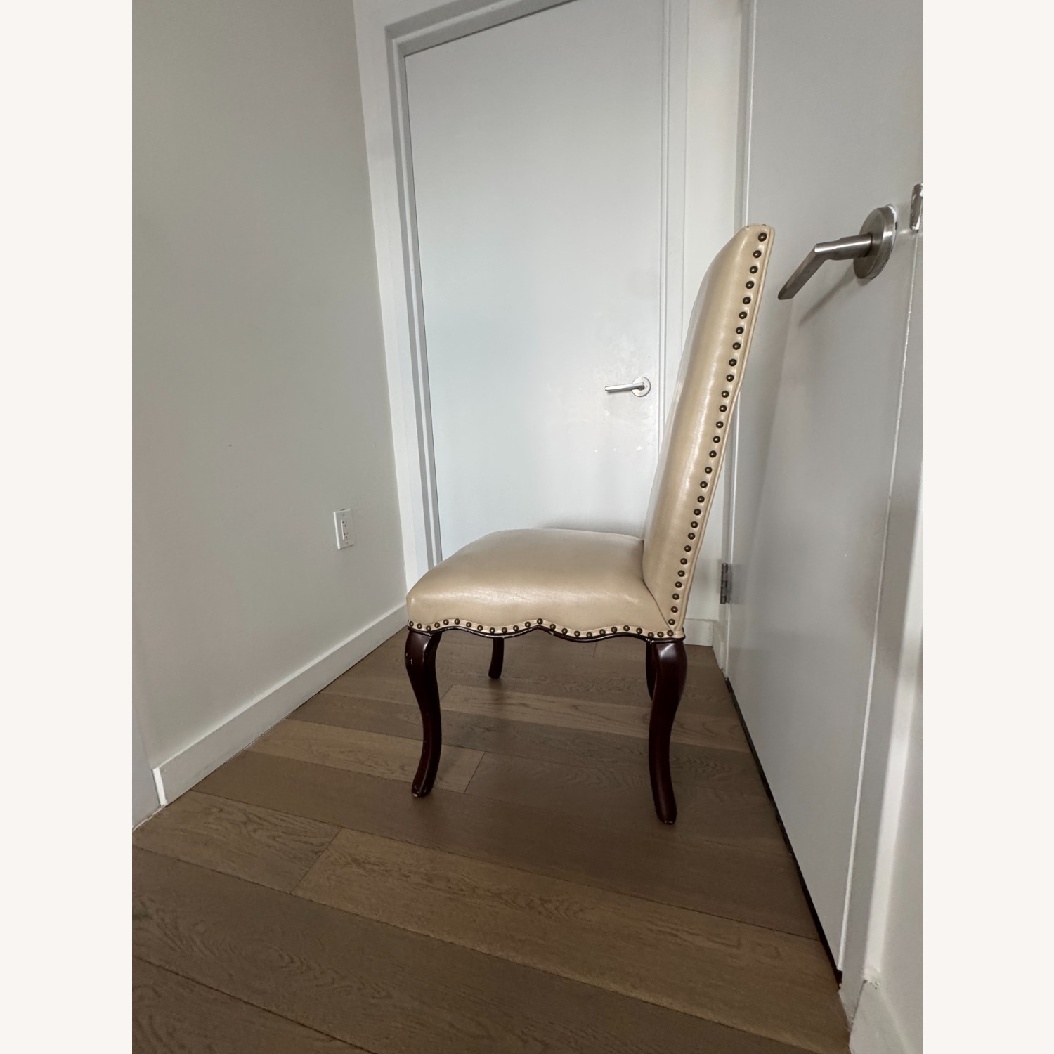 Natural Leather Accent Chair - image-3