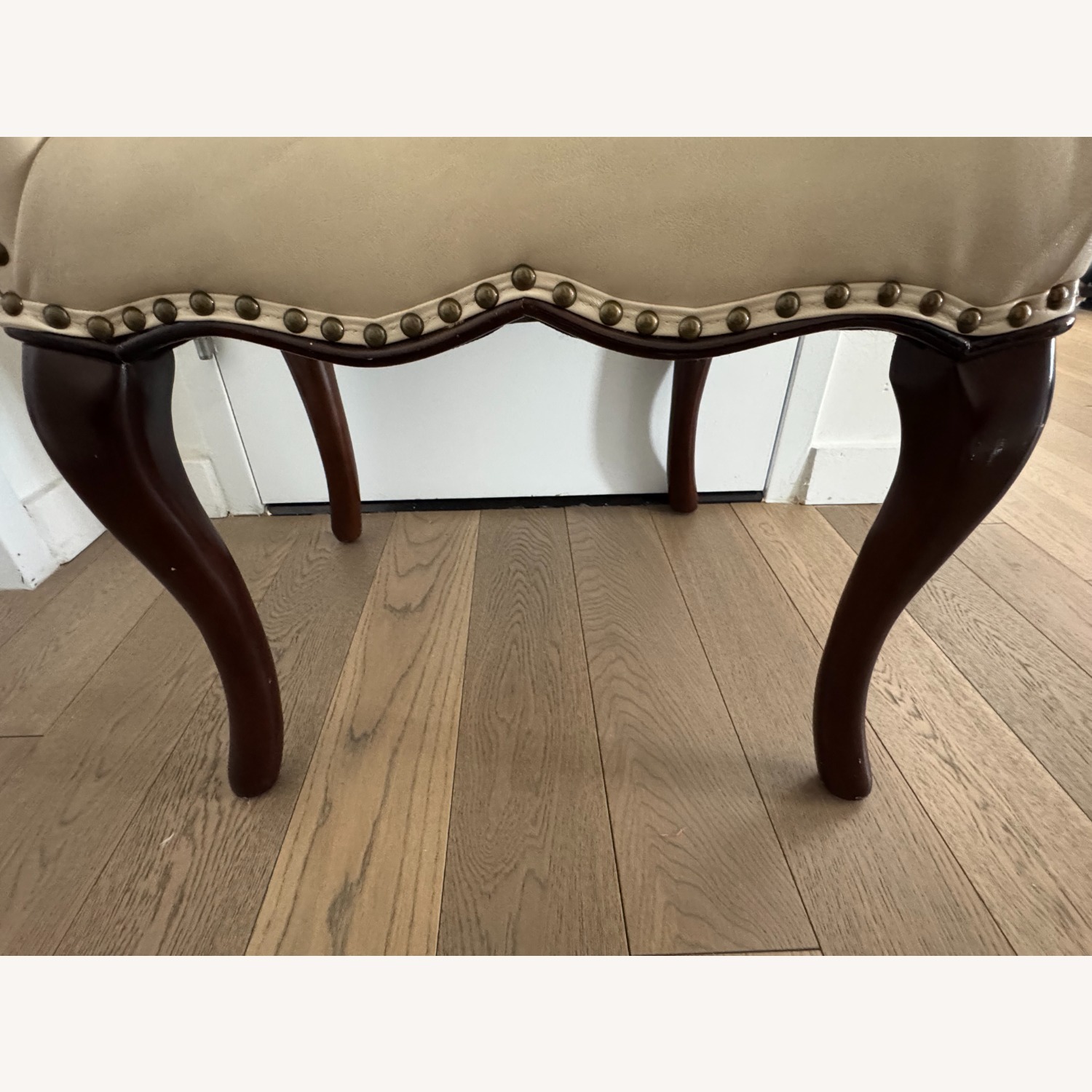 Natural Leather Accent Chair - image-15