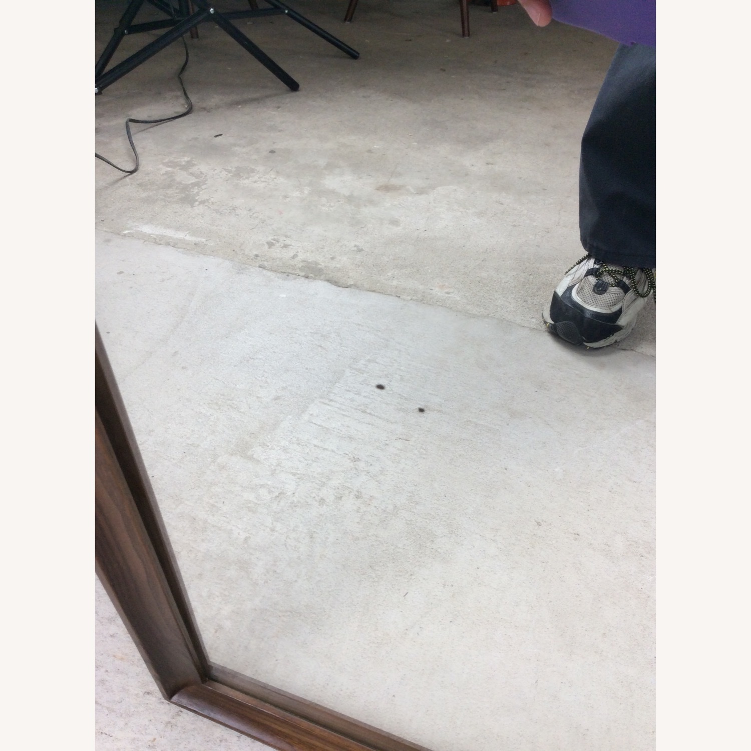 MCM Long Rectangular Wall Mirror with Walnut Frame - image-19