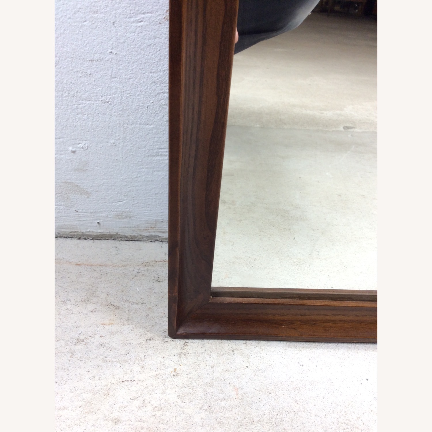 MCM Long Rectangular Wall Mirror with Walnut Frame - image-11