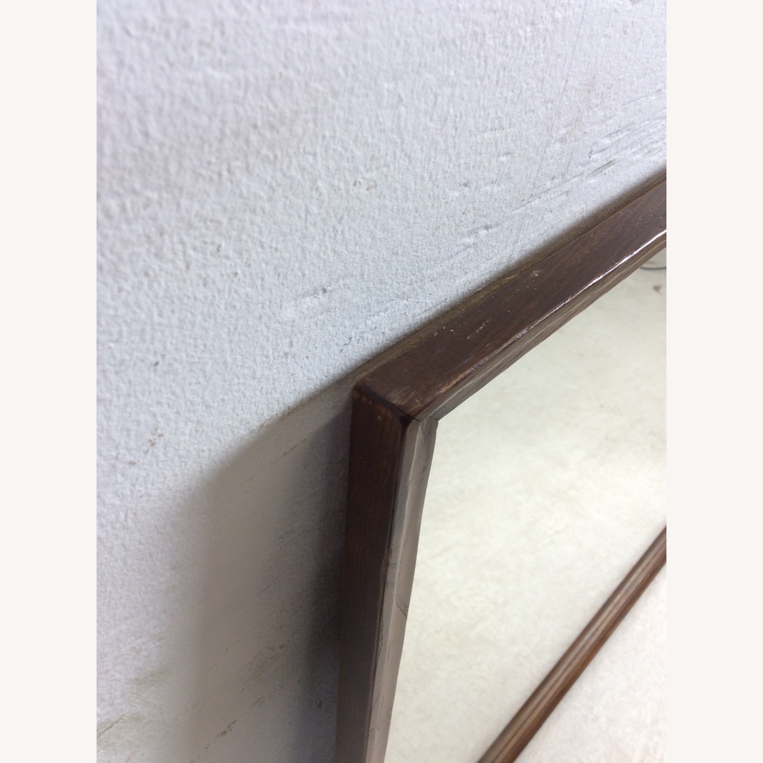 MCM Long Rectangular Wall Mirror with Walnut Frame - image-9