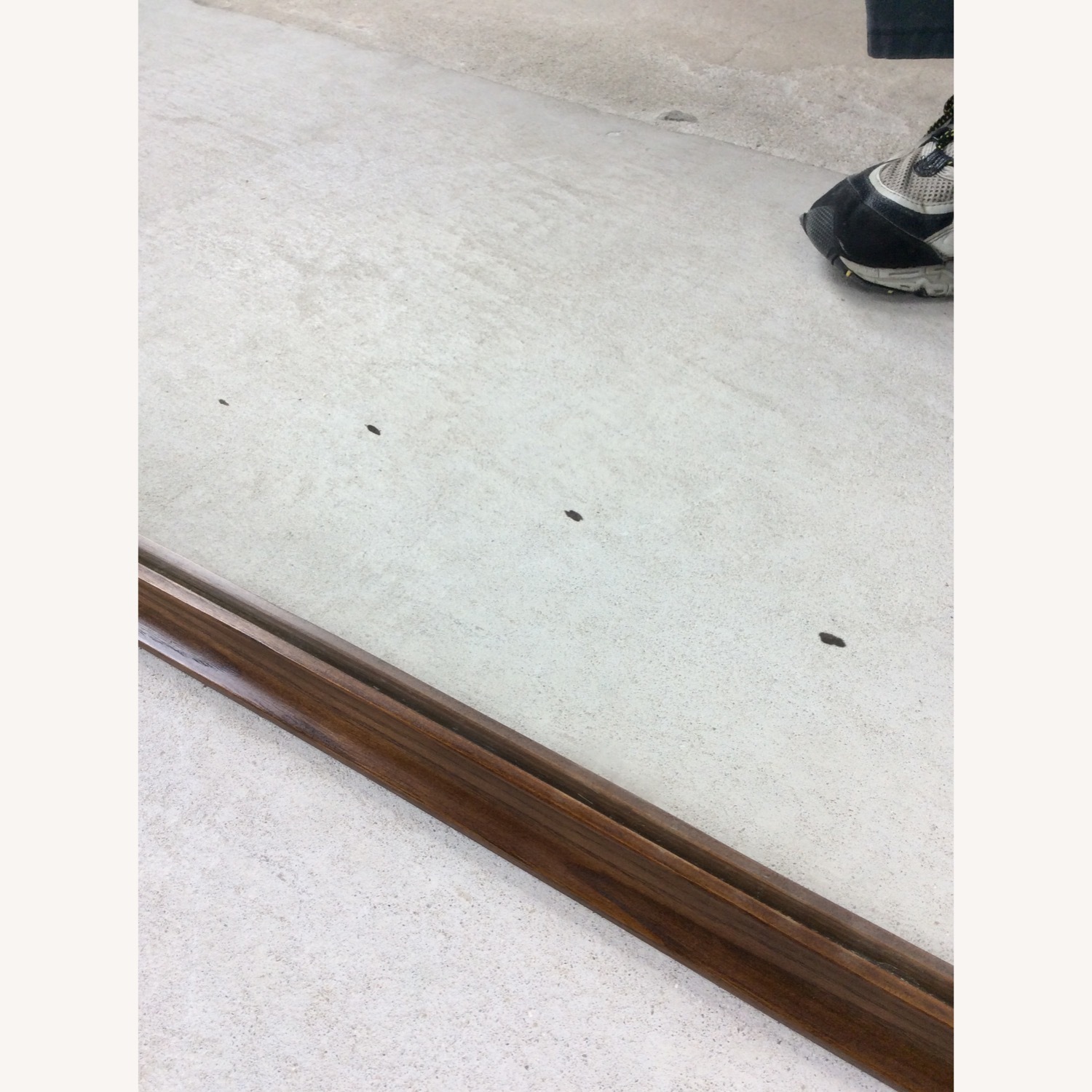 MCM Long Rectangular Wall Mirror with Walnut Frame - image-12