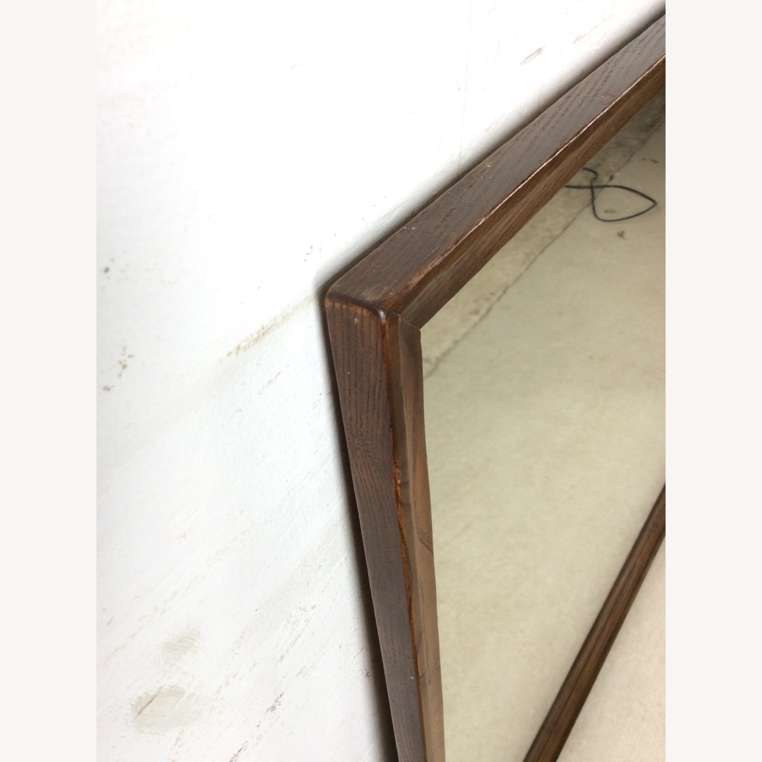 MCM Long Rectangular Wall Mirror with Walnut Frame - image-18