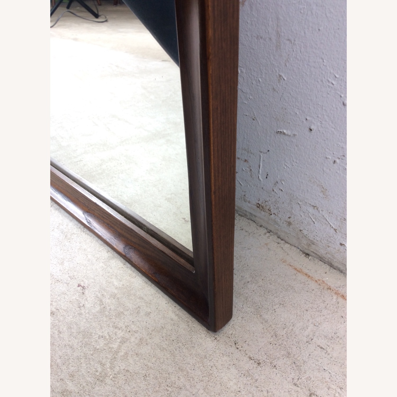 MCM Long Rectangular Wall Mirror with Walnut Frame - image-14