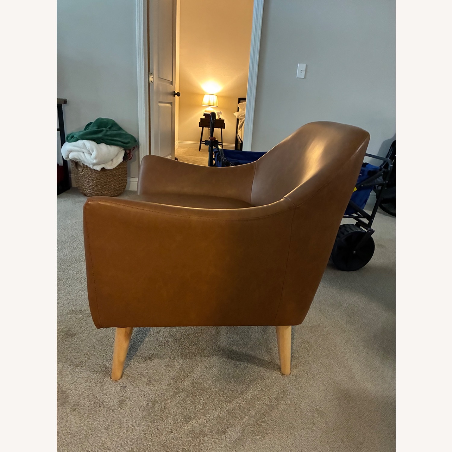 Honeybloom Leather Accent Chair - image-3