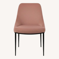 6 Blush Dining Chairs –  Modern Sculptural Design