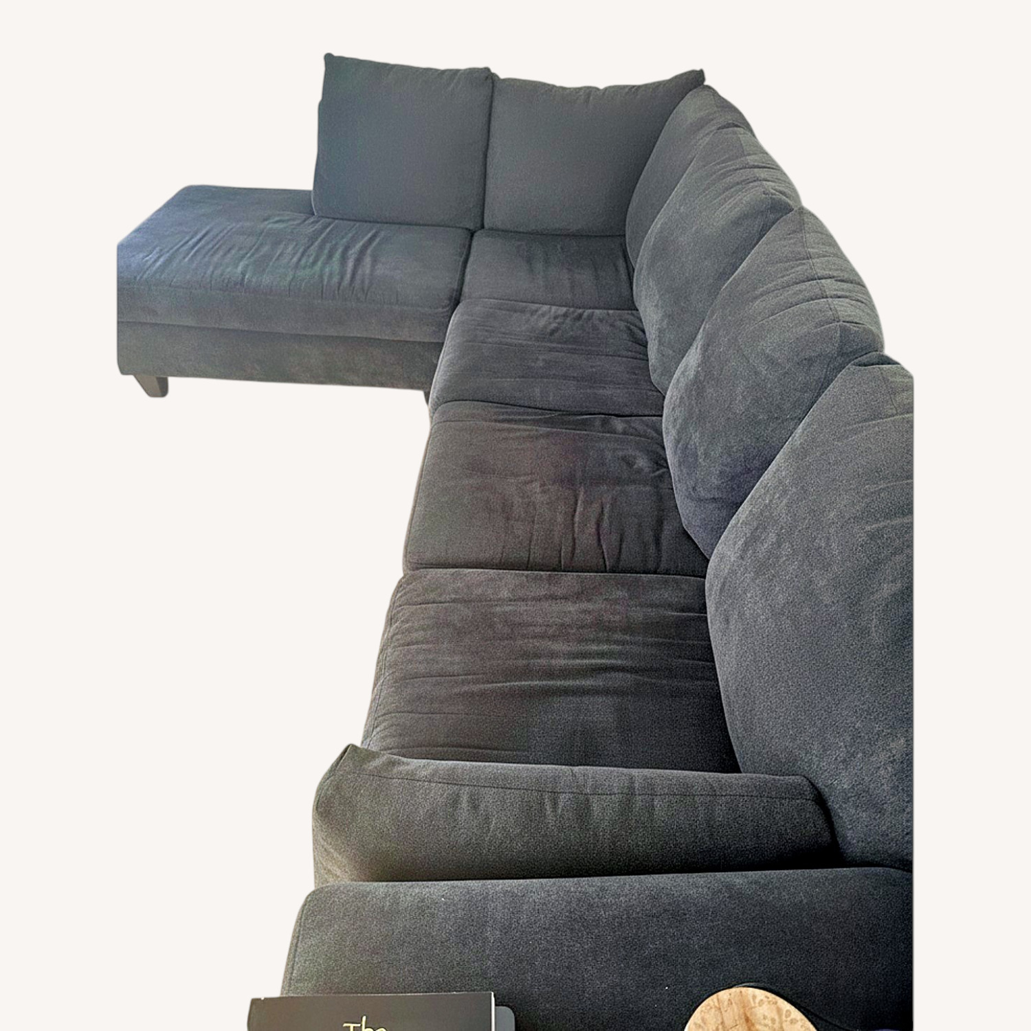 Dark Gray Fabric 3+ Piece Sectional - image-0