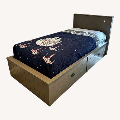 Used Restoration Hardware Dark Gray Haven Storage Bed for sale on AptDeco