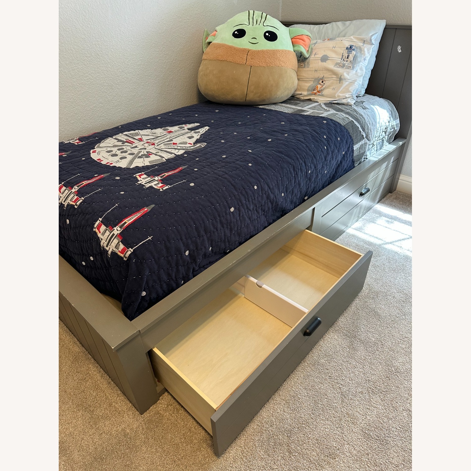 Restoration Hardware Dark Gray Haven Storage Bed - image-2