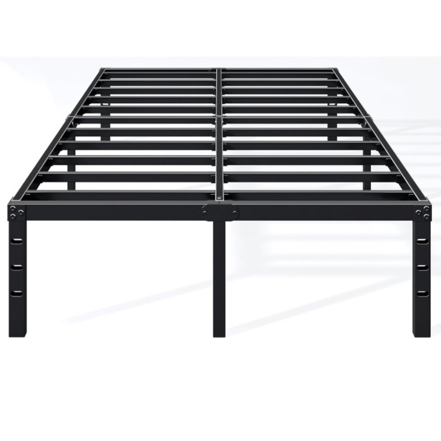 Black Metal Platform Queen Bedframe - image-2