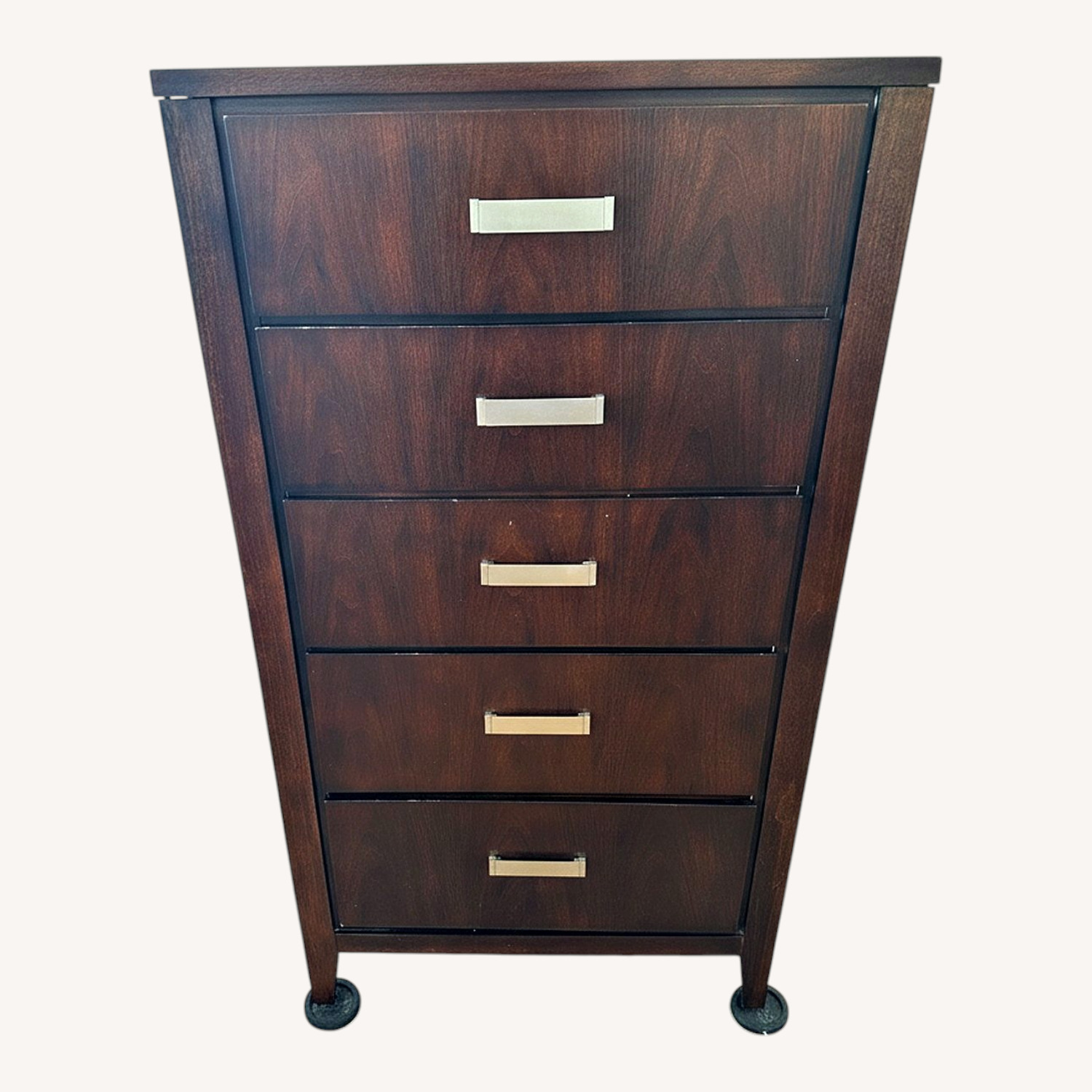 Cherry Wood 5-Drawer Dresser – Hardwood - image-0