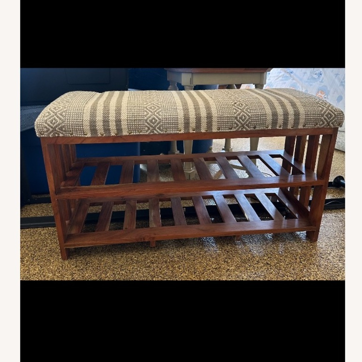 Wood Bench/Shoe Rack - image-2