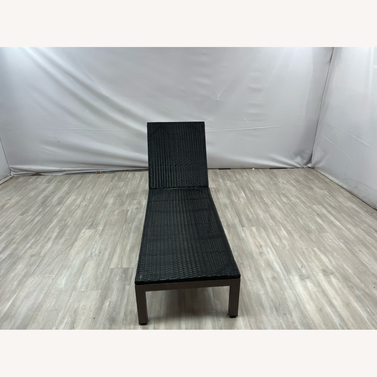 Costway Brown Adjustable Rattan Chair Chaise - image-4