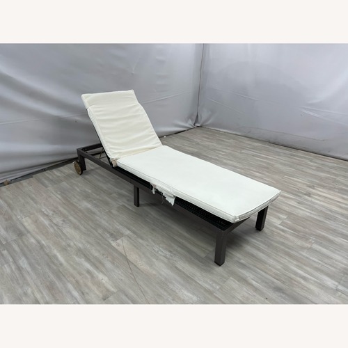 Used Costway Brown Adjustable Rattan Chair Chaise  for sale on AptDeco