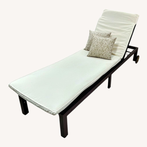 Used Costway Brown Adjustable Rattan Chair Chaise for sale on AptDeco