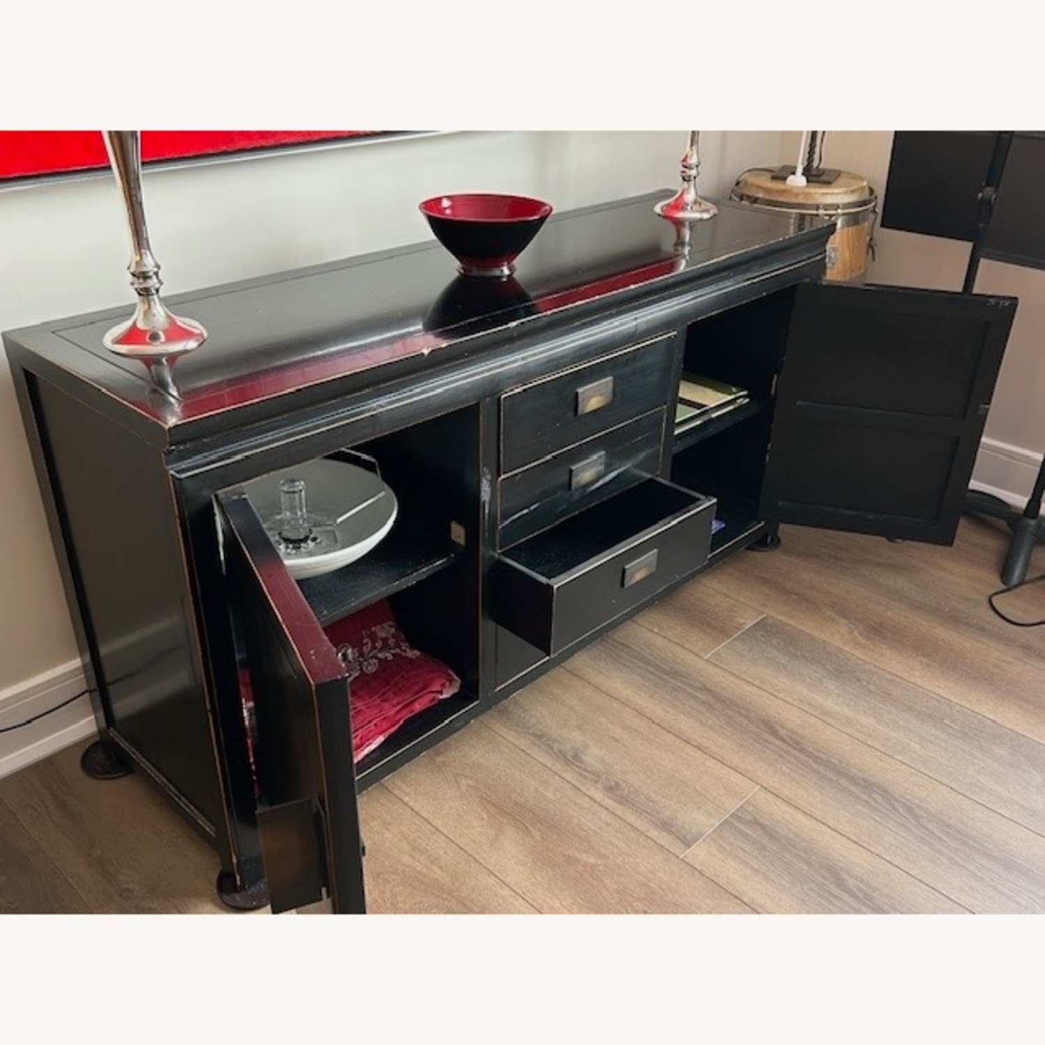 Vintage/Antique Ningbo Black Wood Sideboard - image-4