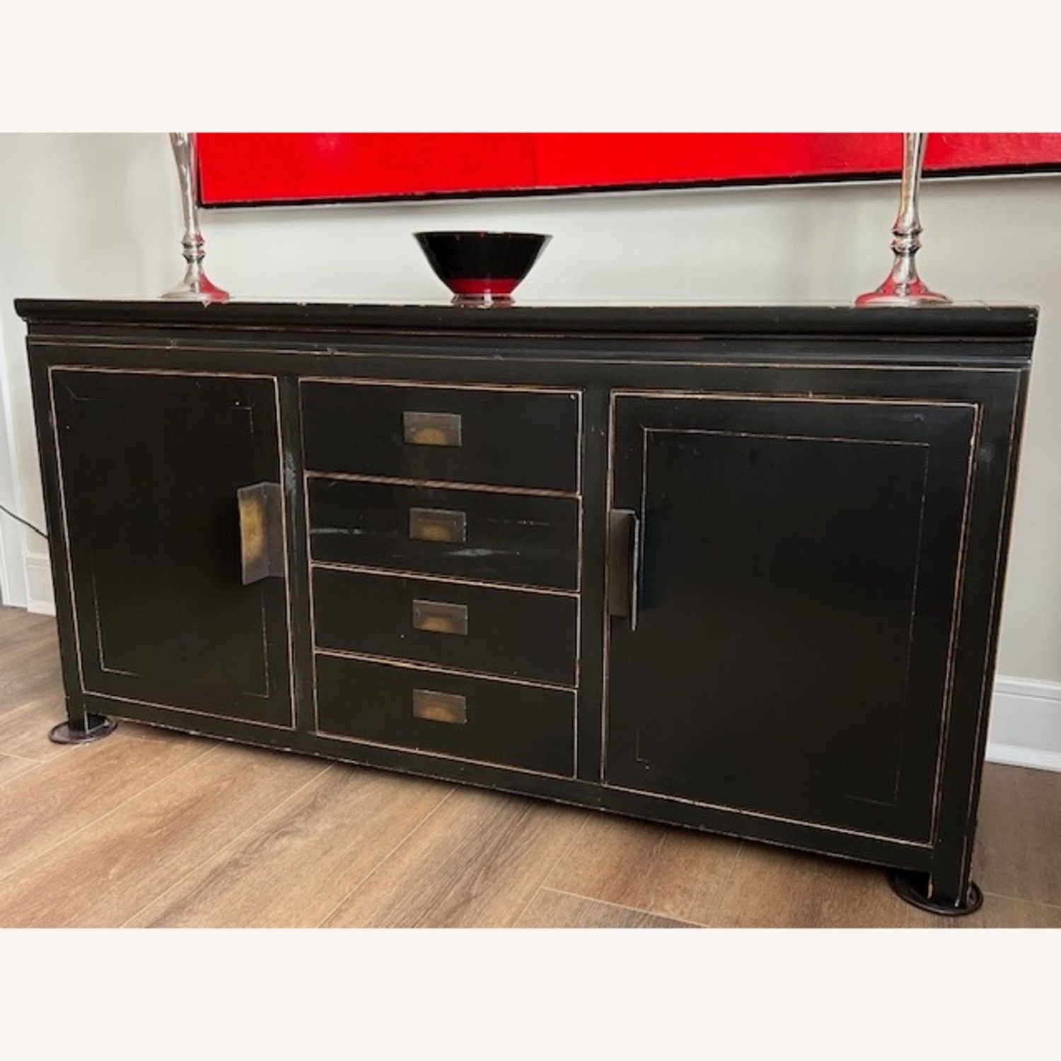 Vintage/Antique Ningbo Black Wood Sideboard - image-1