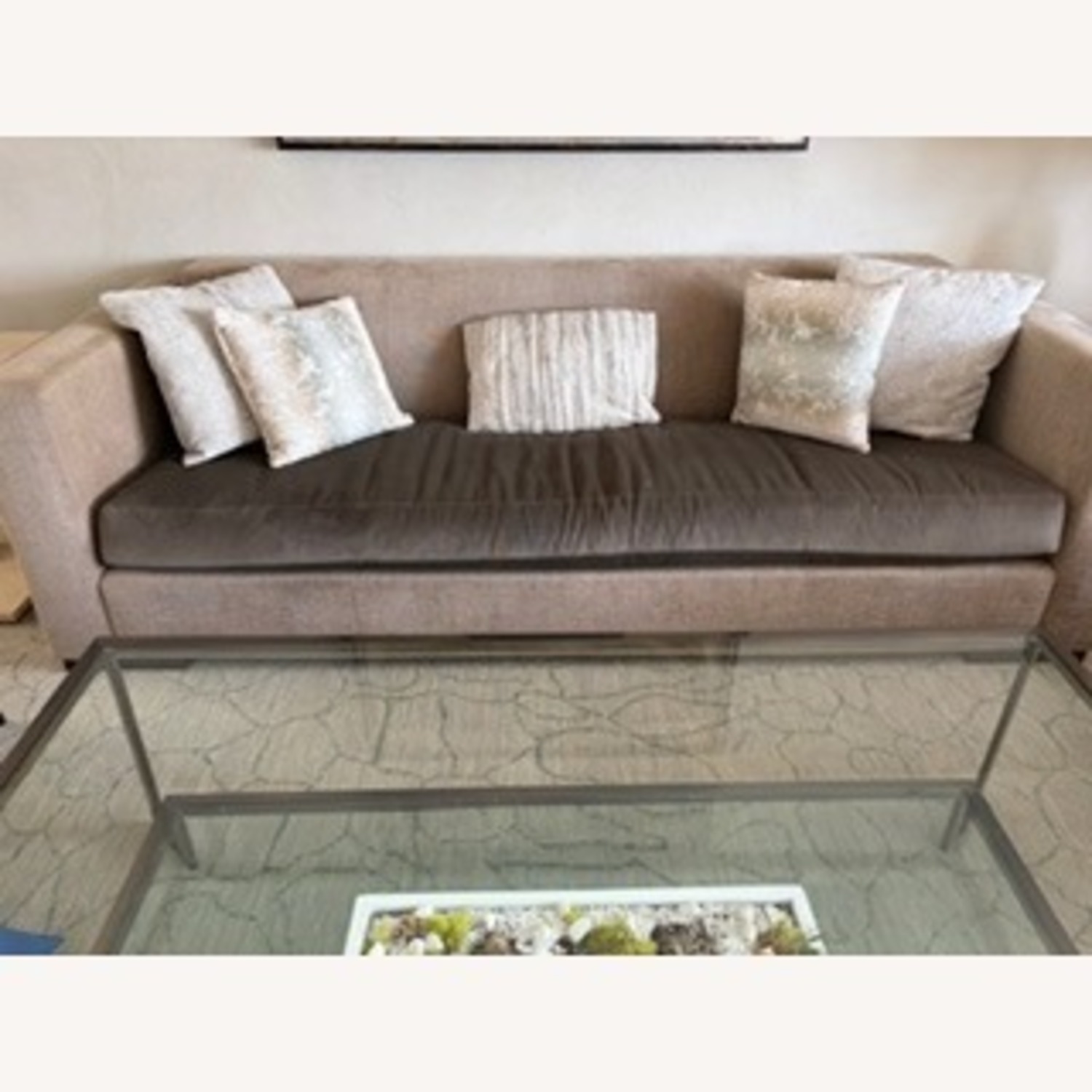 Holly Hunt Light Brown Fabric 3+ Seater Sofa - image-4