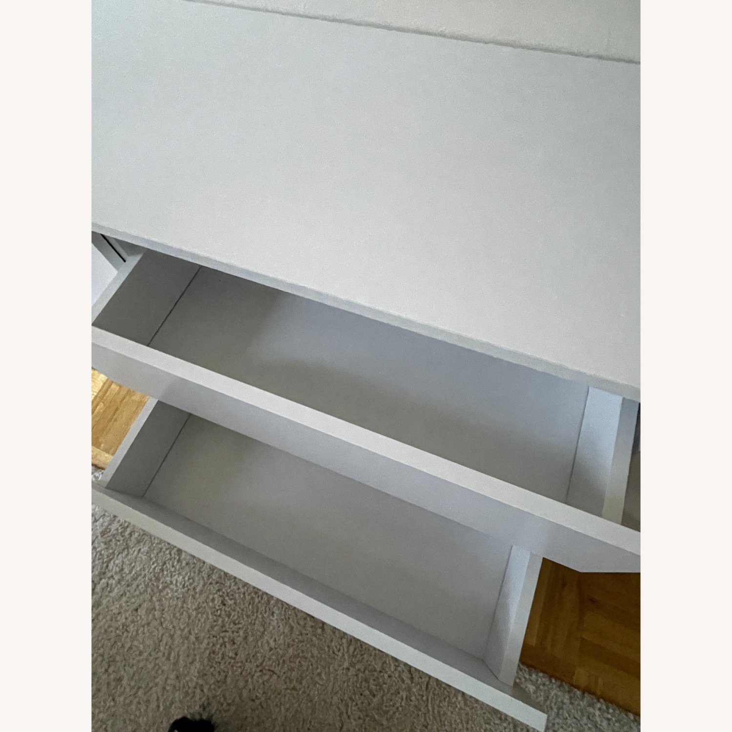 Wade Logan White Wood Veneer Media Storage - image-1