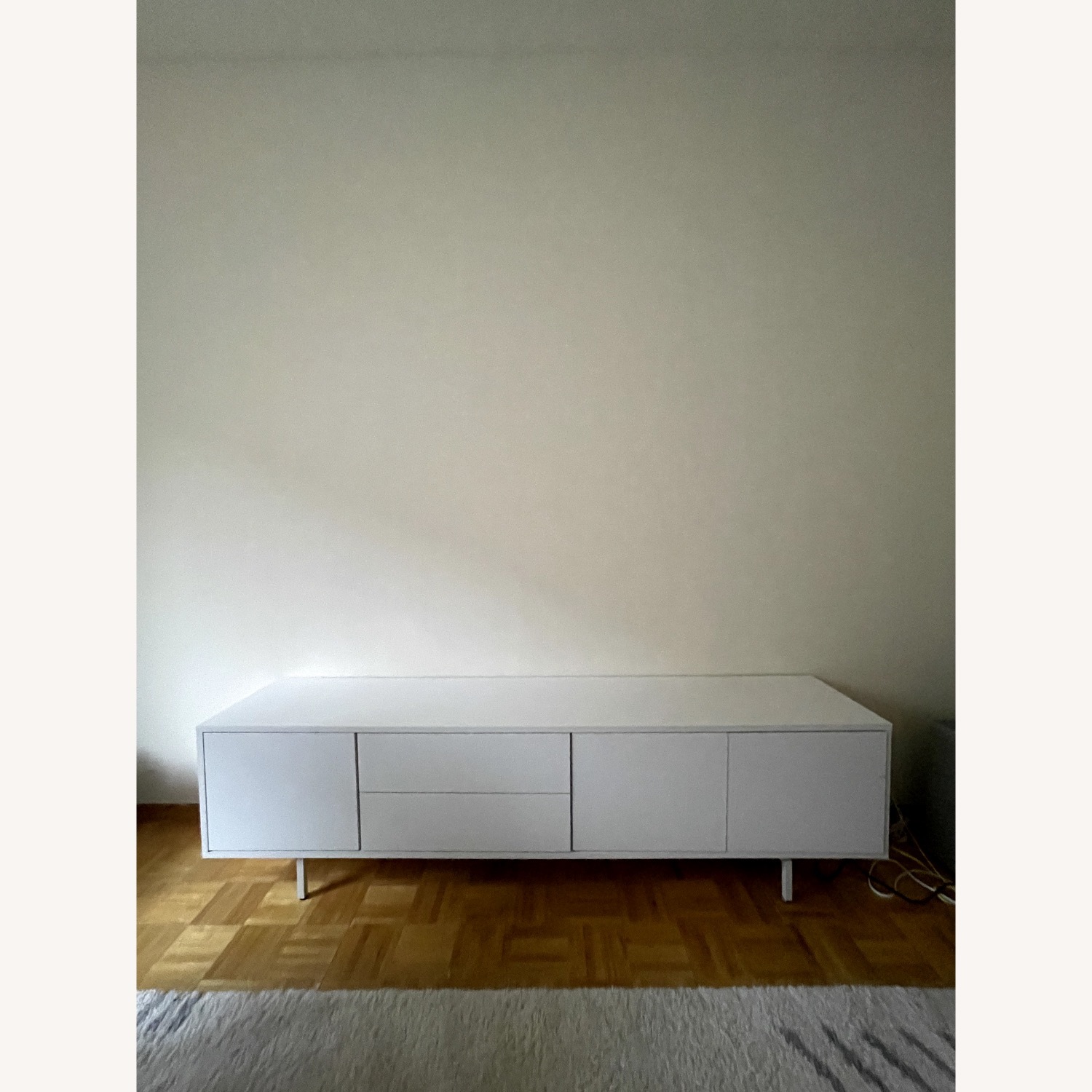 Wade Logan White Wood Veneer Media Storage - image-7