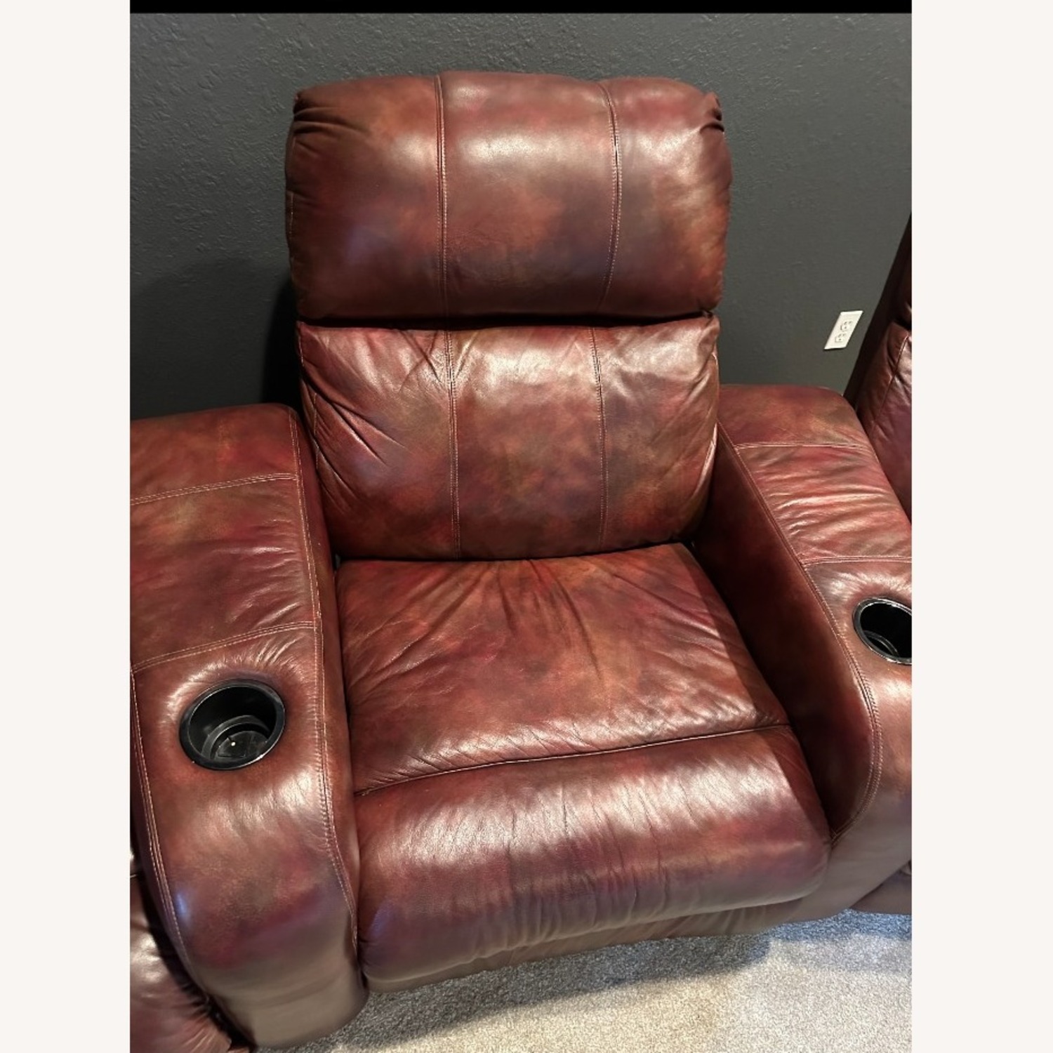 Dark Brown 3+ Piece Sectional Electric Recliner - image-5