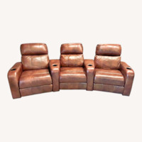 Dark Brown 3+ Piece Sectional Electric Recliner
