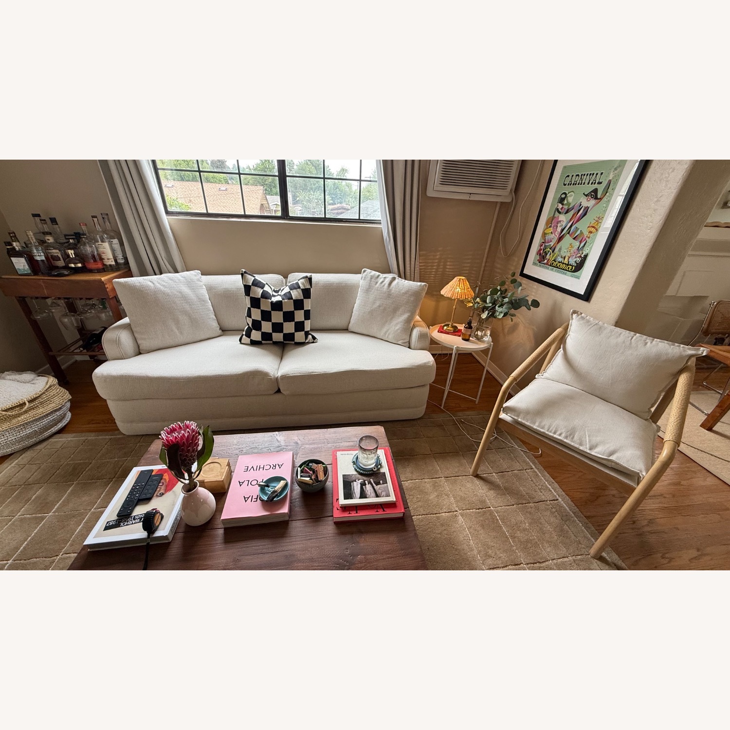 Macy's White Kendrah 80” Fabric Sofa - image-6