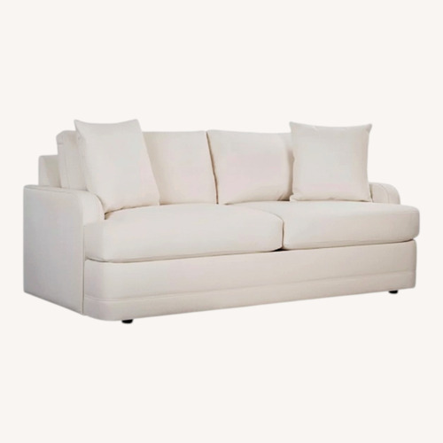 Used Macy's White Kendrah 80” Fabric Sofa for sale on AptDeco