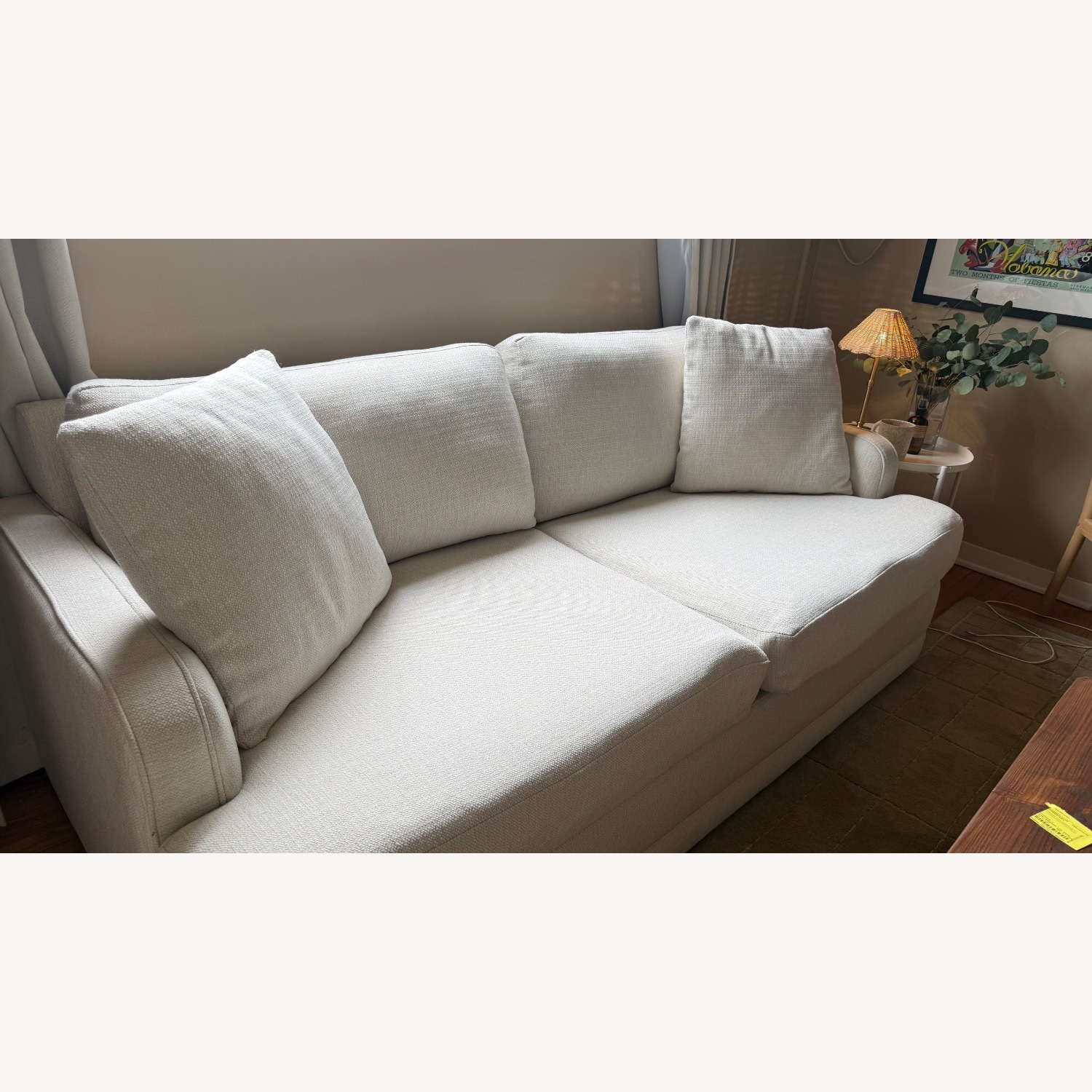 Macy's White Kendrah 80” Fabric Sofa - image-2