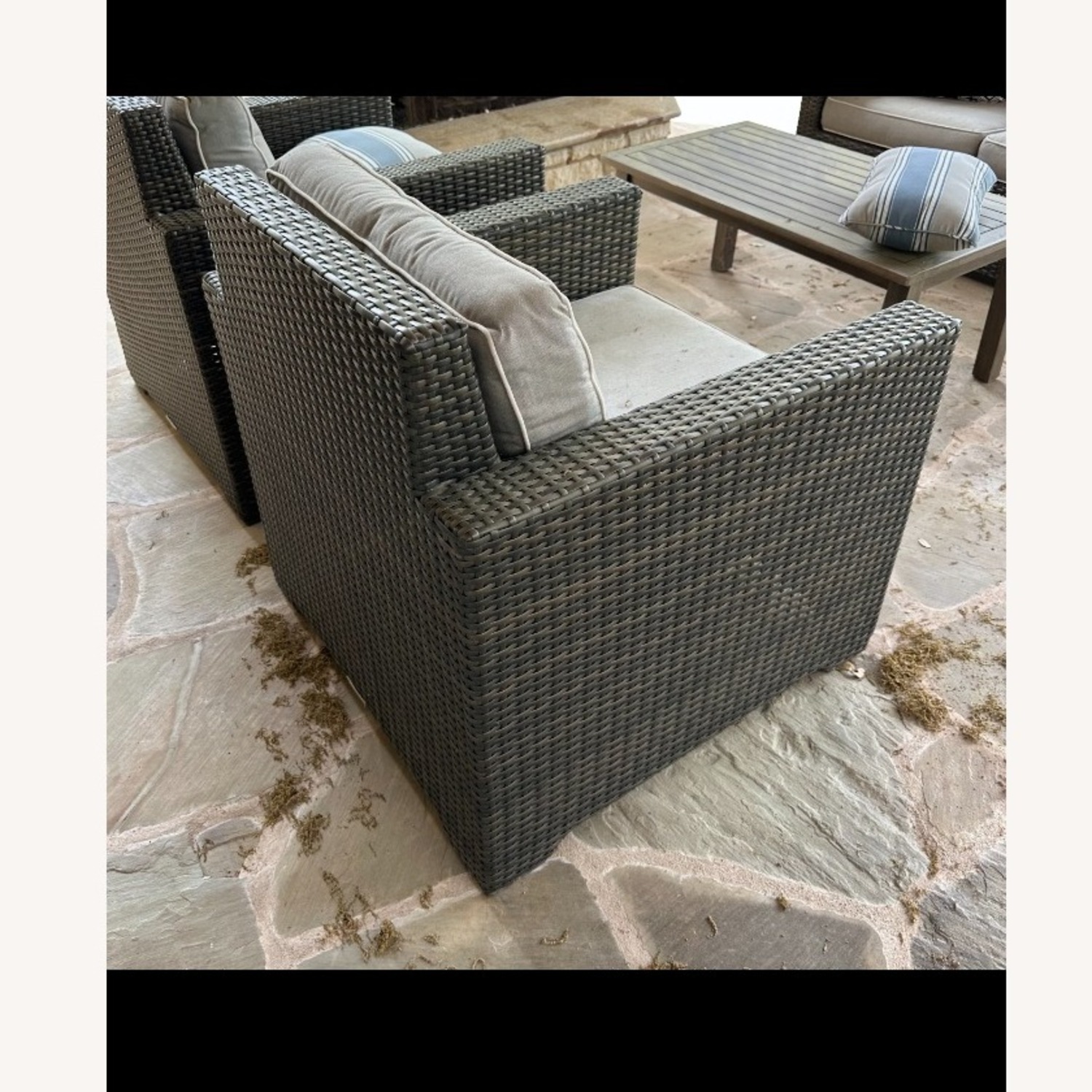 Light Gray Patio Matching Single Couches - image-3