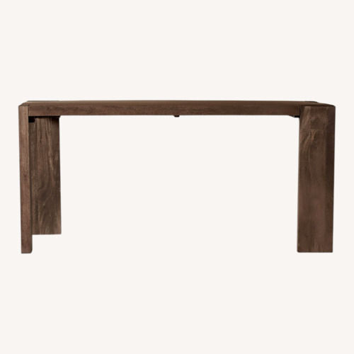 Used CB2 Blox 63" Rectangular Brown Wood Dining Table for sale on AptDeco
