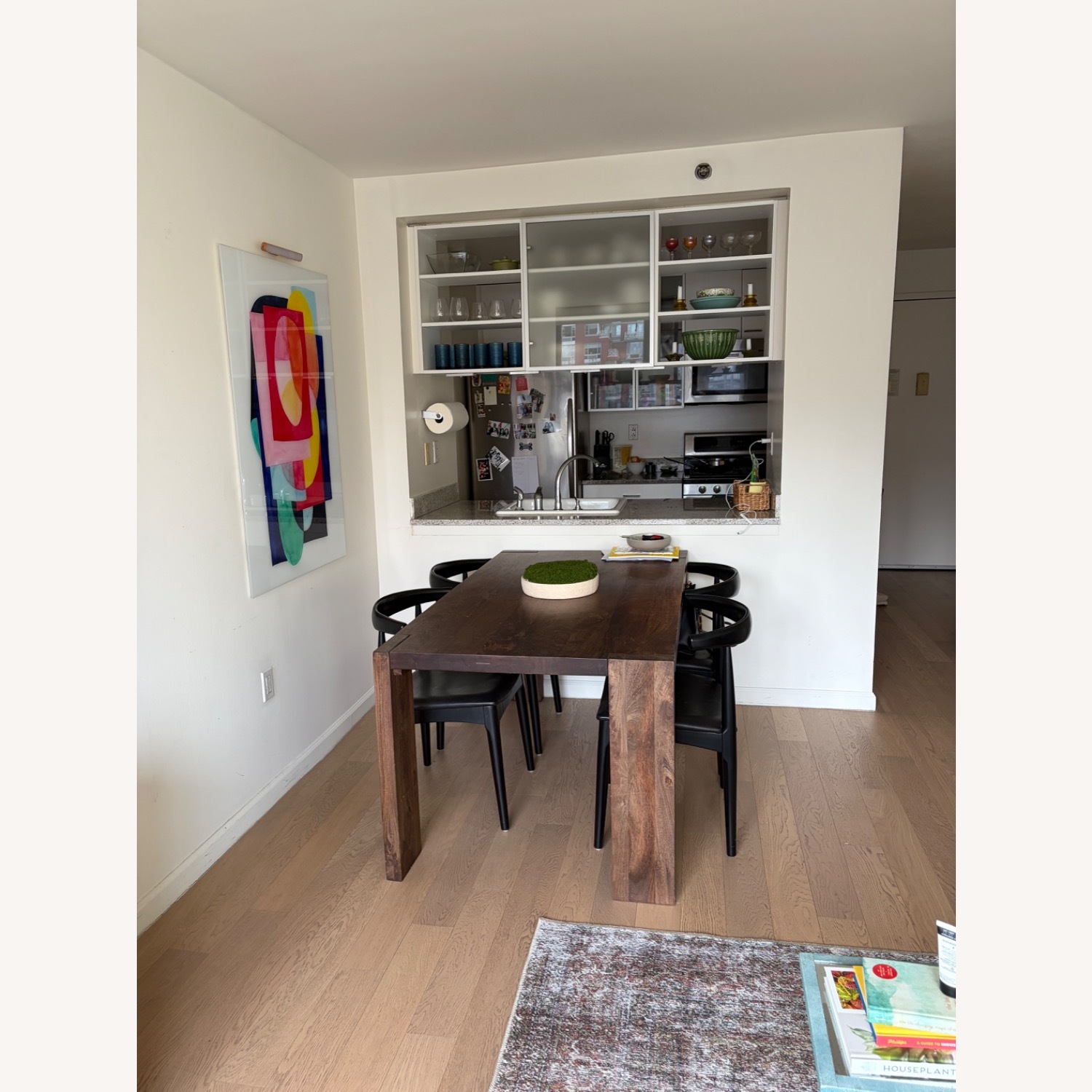 CB2 Blox 63" Rectangular Brown Wood Dining Table - image-5