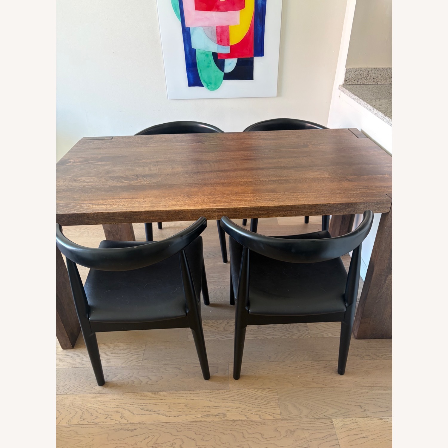 CB2 Blox 63" Rectangular Brown Wood Dining Table - image-2