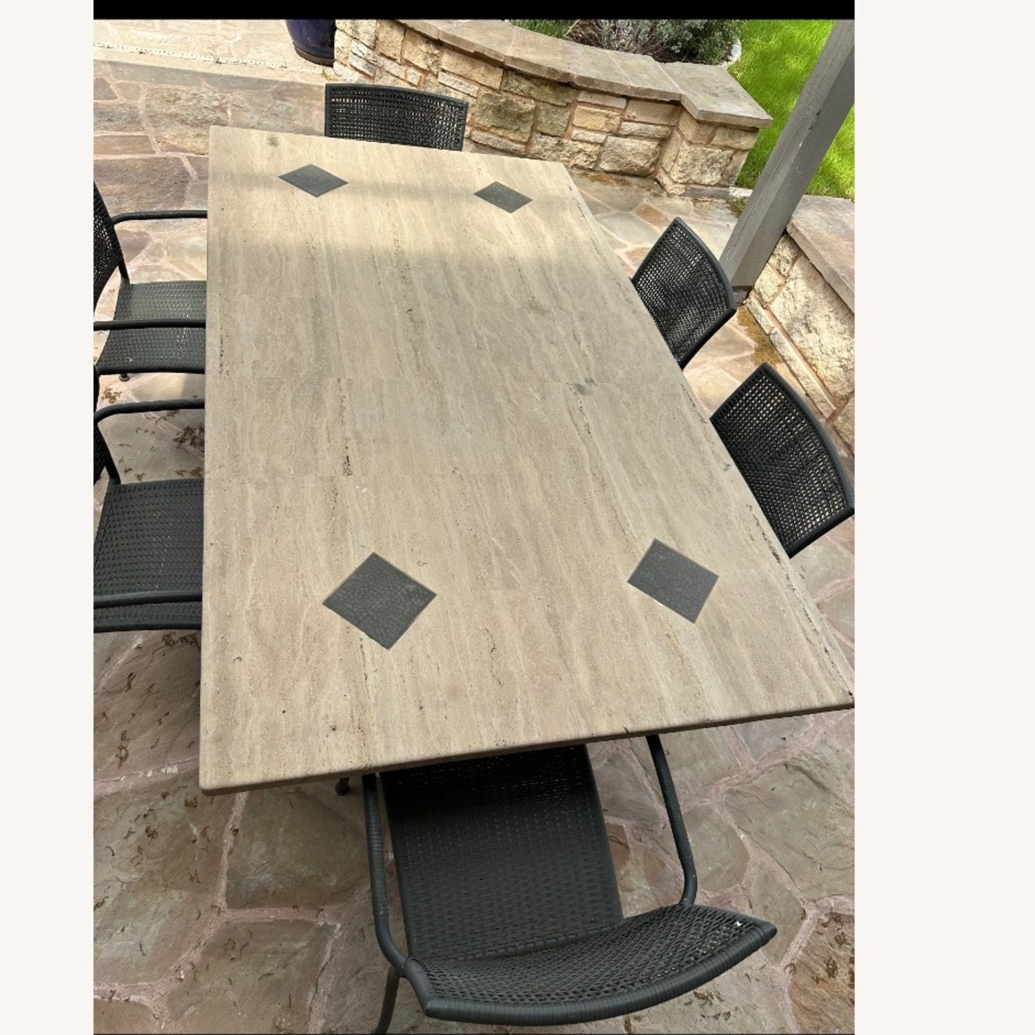 Natural Solid Concrete Patio Table - image-2