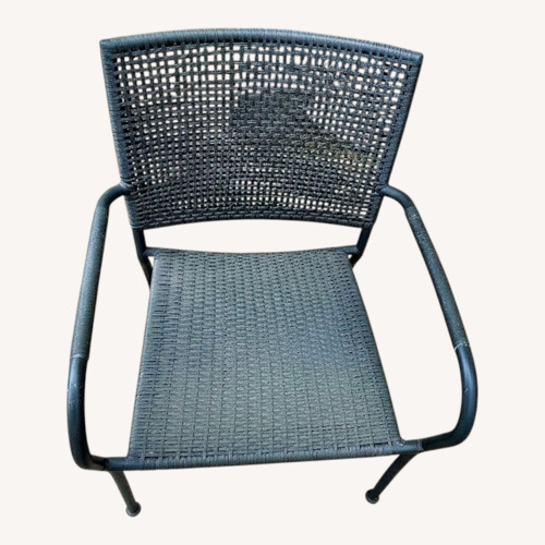 Used Black Patio Chair Set of 6 for sale on AptDeco