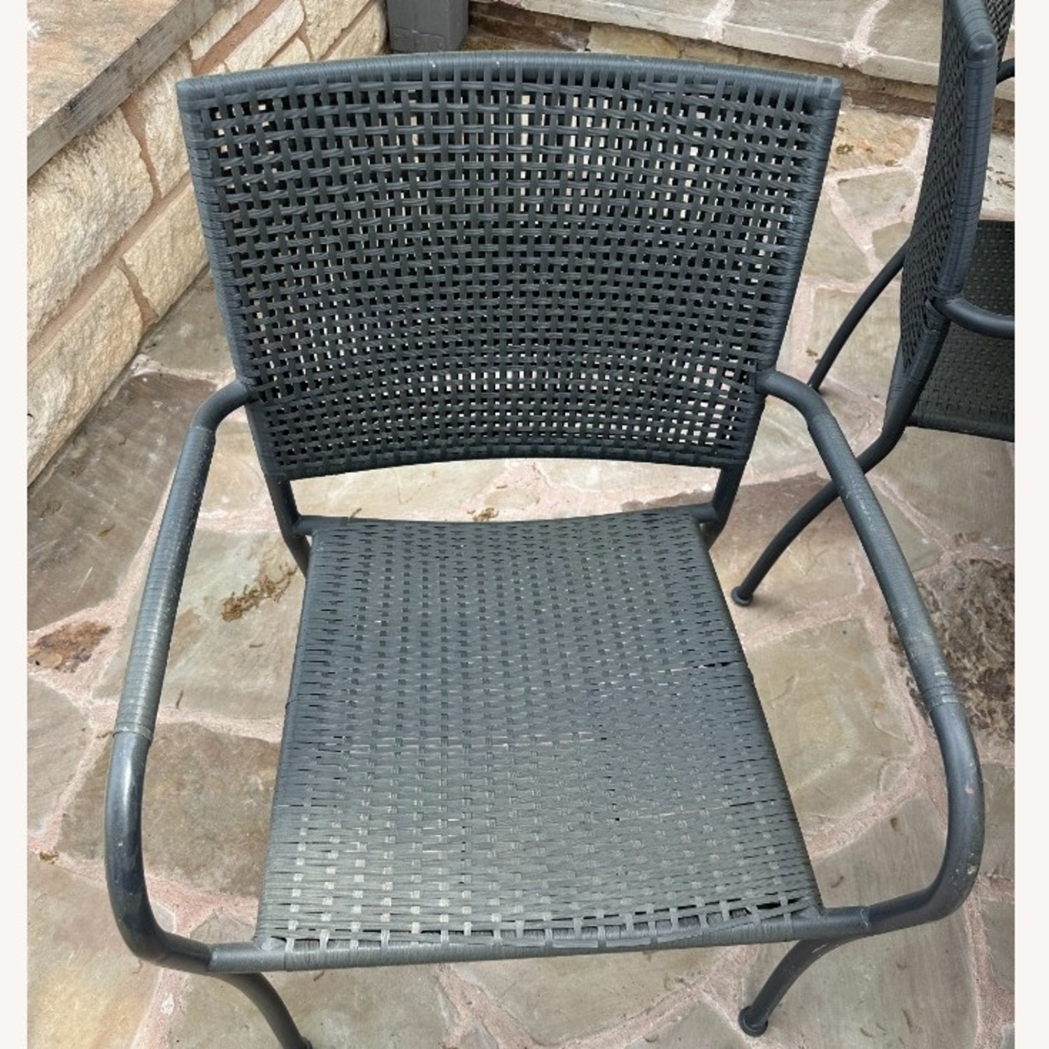 Black Patio Chair Set of 6 - image-3